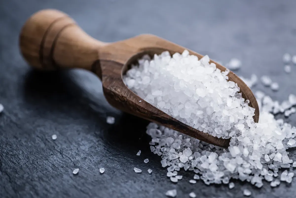 A small bowl of salt